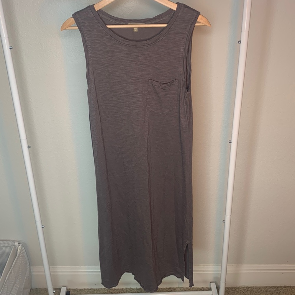 Lilla P Midi Front Pocket Tank Dress